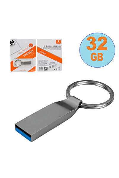 nelerbulurum High Quality 32Gb Metal 3.0 USB with Keychain Flash Memory Metal Design USB Memory