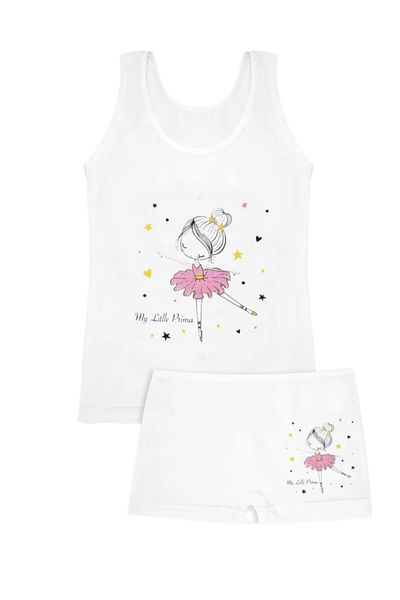 diamondstar Girl 3/12 Years Mixed Patterned Tank Top and Boxer Set
