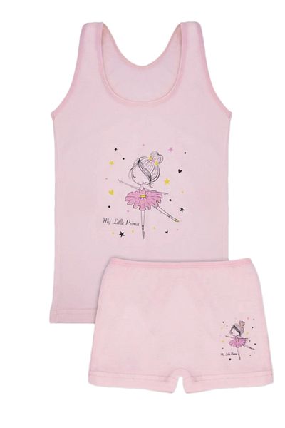 diamondstar Girl 3/12 Years Mixed Patterned Tank Top and Boxer Set