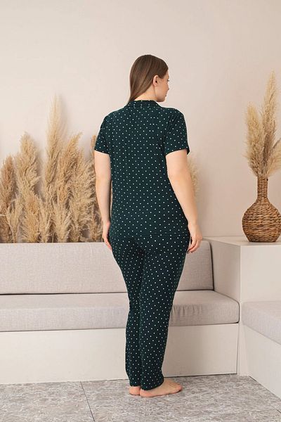 nisaNCa Plus Size Short-Sleeved Milan Shirt Pajamas Set-Young Mother Series