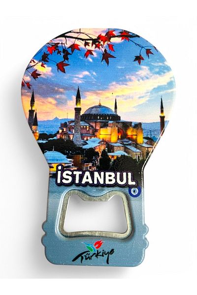 GALATA GIFT Decorative Soda Soda Open Istanbul Themed - Balloon Shaped Magnet Clearly