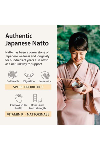sonomono Japanese Natto Fermented Soybean Powder for Gut Health, Mild Flavor – Made in Japan, 50g