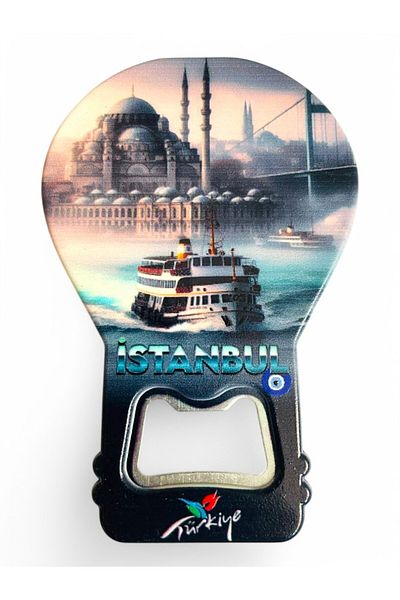 GALATA GIFT Decorative Soda Soda Open Istanbul Themed - Balloon Shaped Magnet Clearly