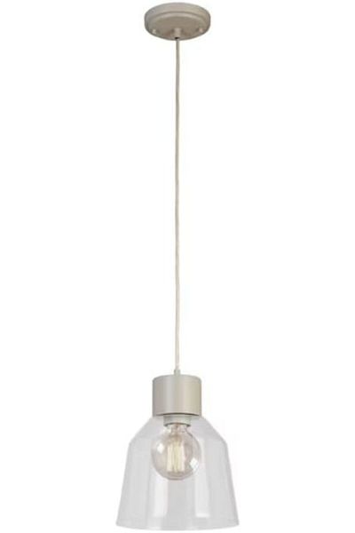 A F N LIGHTING A F N LIGHTINGS Gray French Country Pendant Light, Clear Glass Bell Mini Hanging Light