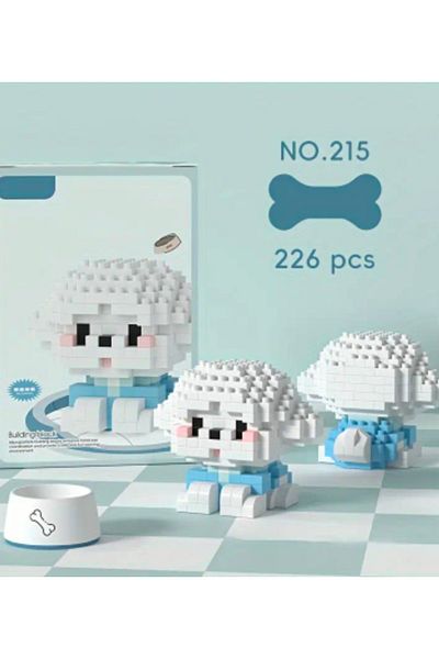 purple dragon Bichon Frise and Maltese Maltese Dog Bricks Set, Includes Tiny Building Blocks, Building Blocks