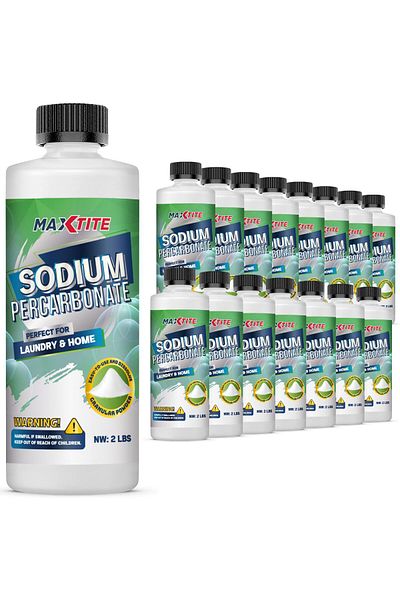 MAXTITE Sodium Percarbonate (2 lbs) - Pure Oxygenated Bleach - Multi-Use Cleaner