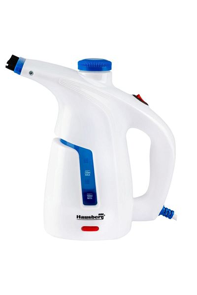 Hausberg Aparat De Calcat Vertical Cu Abur Hb-7886bl, 1000 W, 200 Ml, 2 Accesorii, Alb-bleu