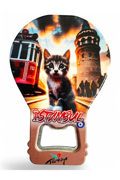 GALATA GIFT Decorative Balloon Angle: Magnetc Soda Gas Angle Galata Tower and Cats