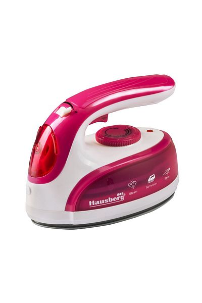 Hausberg Fier Calcat De Voiaj Hb-7910rs, 900w, Rezervor De Apa 50ml, Rosu-alb