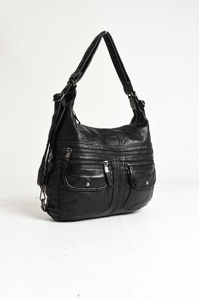 571 Collections Çanta Black Faux Leather Soft Shoulder Bag - Model 571-11-13A