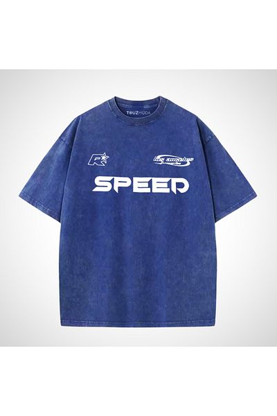 Touz Moda Vintage μπλουζάκι Washed Speed ​​Oversize