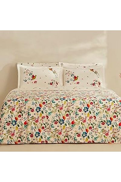 Hepta Collection طقم غطاء لحاف مزدوج من Karaca Home Parlen باللون الفوشيا