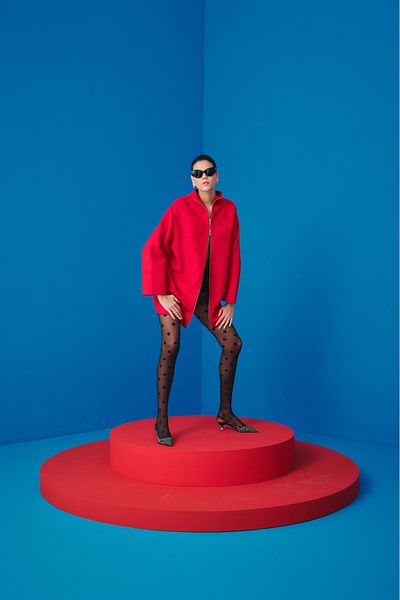 MUGGO RASHIDA Pantofi de seară cu toc clasic, cu detaliu leopard, cu vârf ascuțit