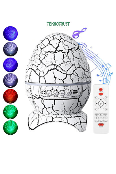 teknotrust Dinozor Ambiyans Galaxy Projektör Projeksiyon Gece Lambası Bluetoo...