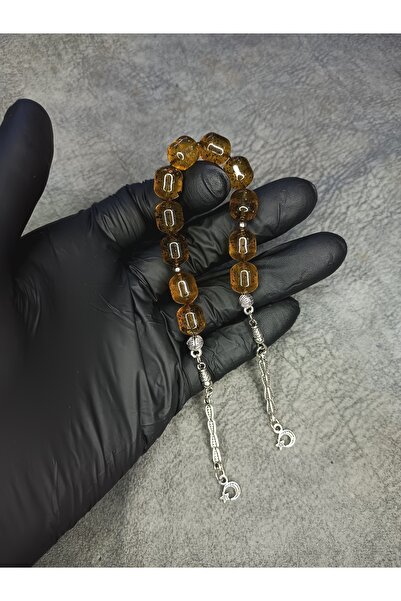 Mos Tespih Zaza Toprak Fosilli Üst Düzey Toz Kehribar Tesbih