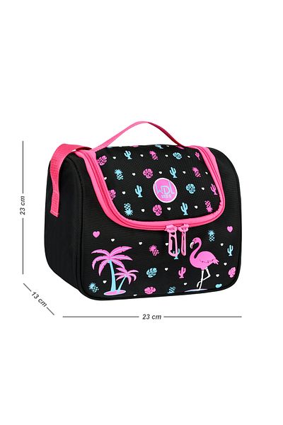 Niss Store Licensed Flamingo Patterned Girl's Thermos Lunchbox