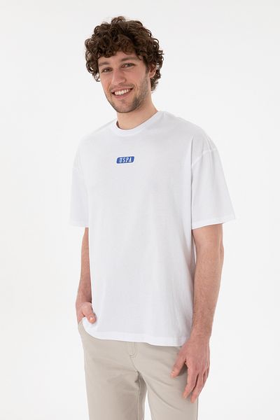U.S. Polo Assn. Ανδρικό μπλουζάκι Oversize Crew Neck Λευκό 50305923-vr013