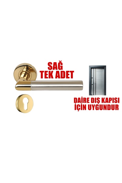 Store VEGA GOLD SATEN YALE TİPİ PASLANMAZ KAPI KOLU