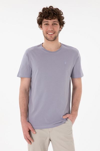 U.S. Polo Assn. Men's Regular Fit Crew Neck Gray Basic T-Shirt 50305924-Vr024