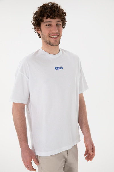 U.S. Polo Assn. Ανδρικό μπλουζάκι Oversize Crew Neck Λευκό 50305923-VR013