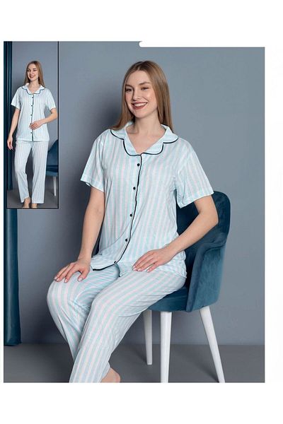MOJADON Women's 100% Cotton Pajama Set - Soft Texture