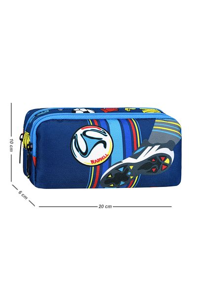 Niss Store Husă pentru creion cu 2 buzunare cu model astronaut negru-albastru licențiat Waddell