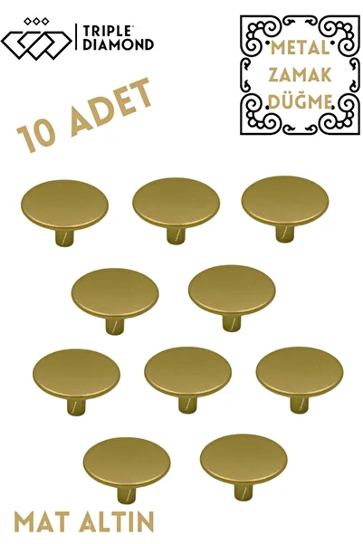 Triple Diamond 10 Pcs Matte Gold Cork Button Furniture Drawer Cabinet Kitchen Cloakroom Handle Single Hole