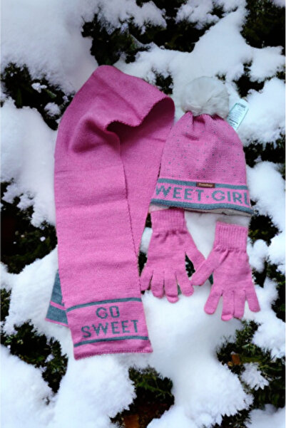 Ervo Reklam وشاح قبعة صوف داخلية، طقم قفازات لعمر 8 سنوات و12 سنة