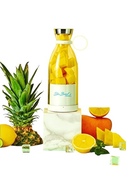 YMB Taşınabilir Şarjlı Meyve Suyu Sıkacağı, Kablosuz Mini Blender, Beyaz