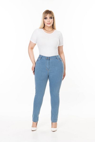 EYLÜLXXL Women's Plus Size Stretch Full Length Trousers