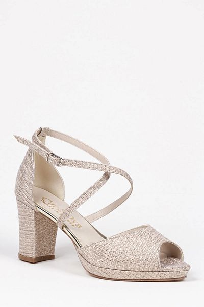 MFT AYAKKABI Thick Heeled Front Open Evening Dress Shoes
