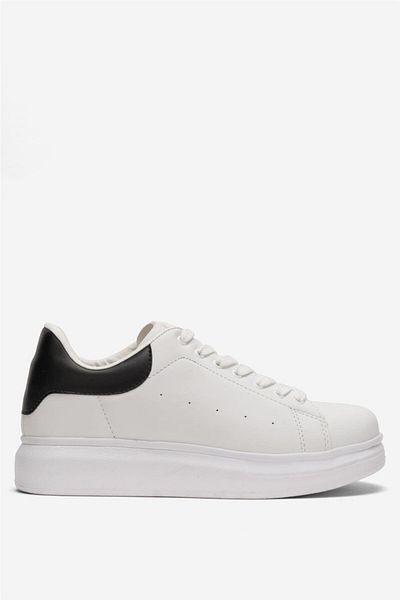 Liger Unisex ψηλή σόλα Casual αθλητικά αθλητικά παπούτσια ΛΕΥΚΟ ΜΑΥΡΟ