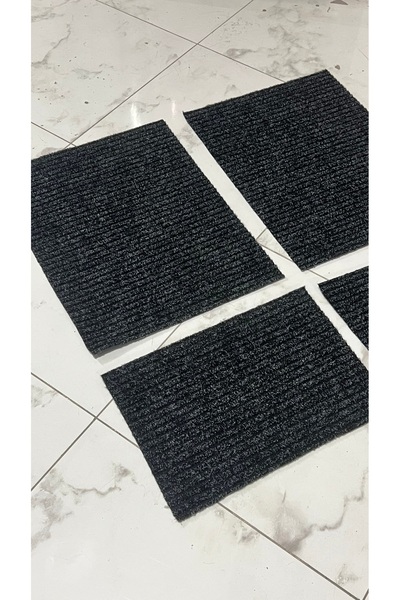 KLASGARAGE SİYAH ÇELİK HALI PASPAS KAYDIRMAZ TABAN 4 ADET