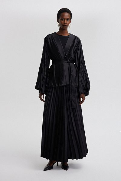 Touché Privé BOL SLEEVE PILICOLEY PANT AND SLEEVE DETAILED PILICOLEY KIMONO