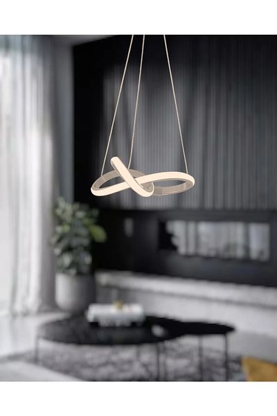 Ece Aydınlatma Kleo White Case, White Led Light Modern Led Chandelier for Living Room, Entrance, Kitchen