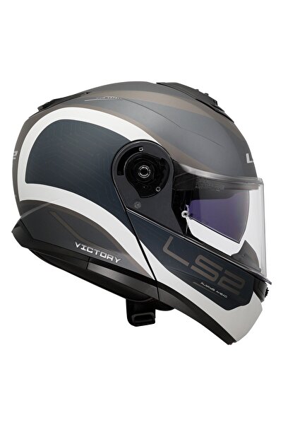 LS2 STROBE 2 VICTORY MAT GRİ-MAVİ-KUM KASK