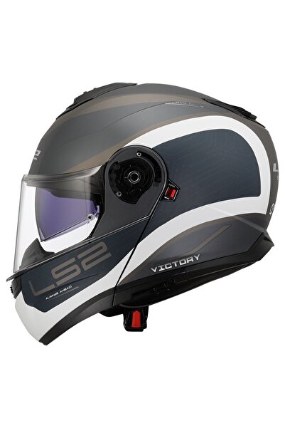 LS2 STROBE 2 VICTORY MAT GRİ-MAVİ-KUM KASK