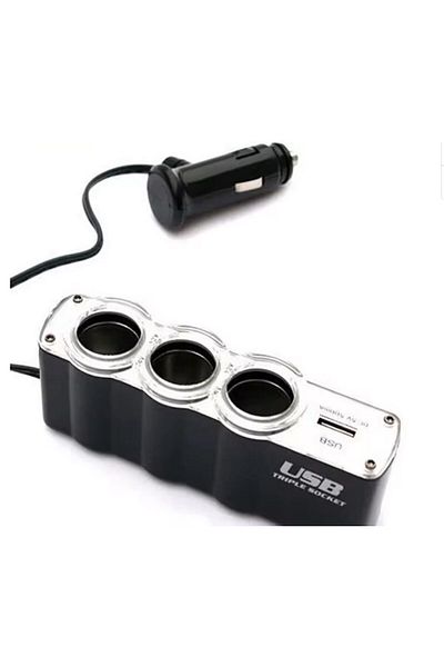Other Solvar USB & DC 3-Port Car Power Inverter WF-0120 (Black/Silver)