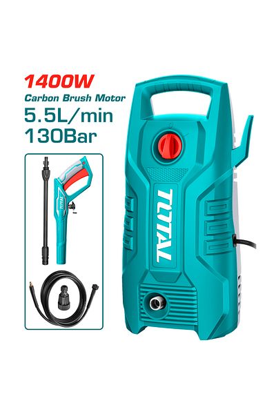 TOTAL High Pressure Washer 1400W 130 BAR