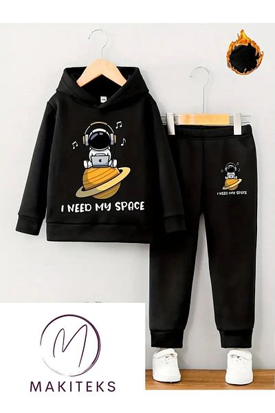 Maki Home Star Astronaut Girls and Boys Tracksuit Set 5-12 Years