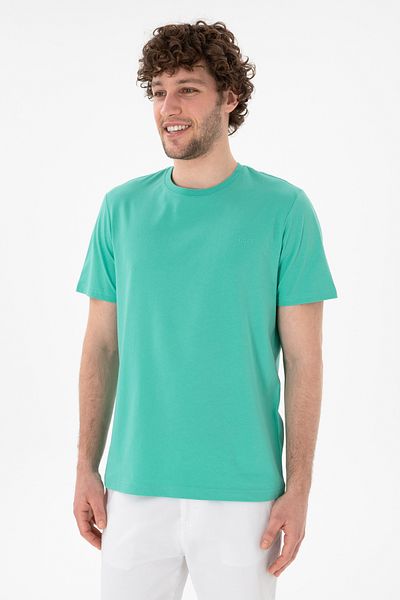 U.S. Polo Assn. Men's Regular Fit Crew Neck Mint Basic T-Shirt 50305928-Vr090