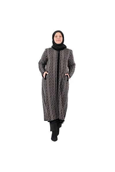 Nihomall20 Palton hijab cu design elegant, cu buzunare