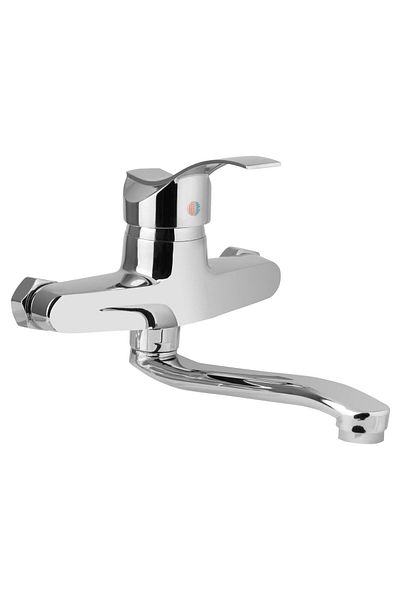 SANITEC Επιτοίχιος αναμικτήρας Sanitec SN0008, μονού μοχλού, υλικό ψευδαργύρου