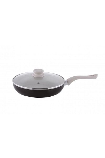 ertone Tigaie Ceramica Mn-822, 22 Cm, Capac Sticla Inclus