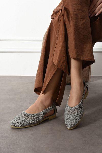 STOCON Sandale tricotate de damă Pantofi de balet Pantofi de damă Pantofi de zi cu zi STC1094