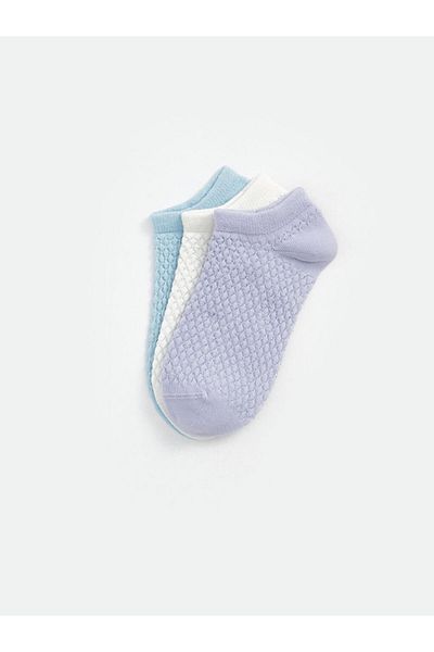 LC Waikiki Дамски чорапи тип „ботуши“ с шарка, нов сезон, 3 чифта - S46110Z8