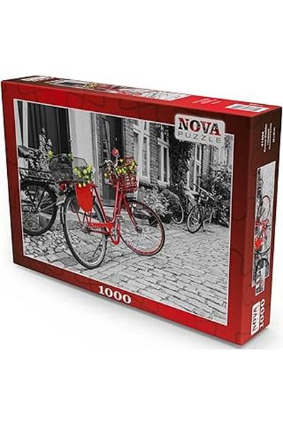 Hepta Collection Nova Puzzle 1000 Pieces Red Bicycle - Slidezero