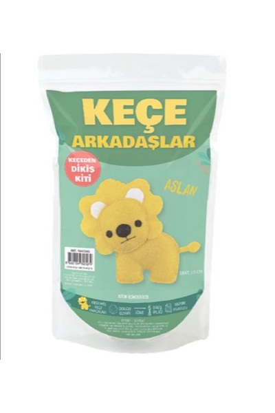BALIM ÖRGÜ EVİ Felt Toy Making Kit "Lion" 10 cm