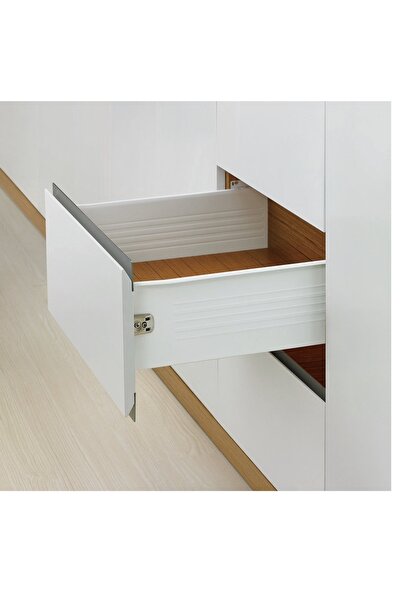Depolife YANAKLI ÇEKMECE RAYI Metal Kenarlı Mutfak çekmece