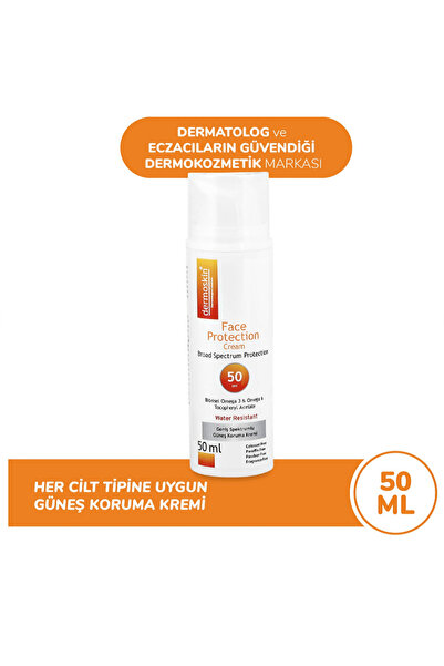 Dermoskin Face Protection SPF50 Güneş Kremi 50 Güneş Koruma Faktörü (SPF) içe...